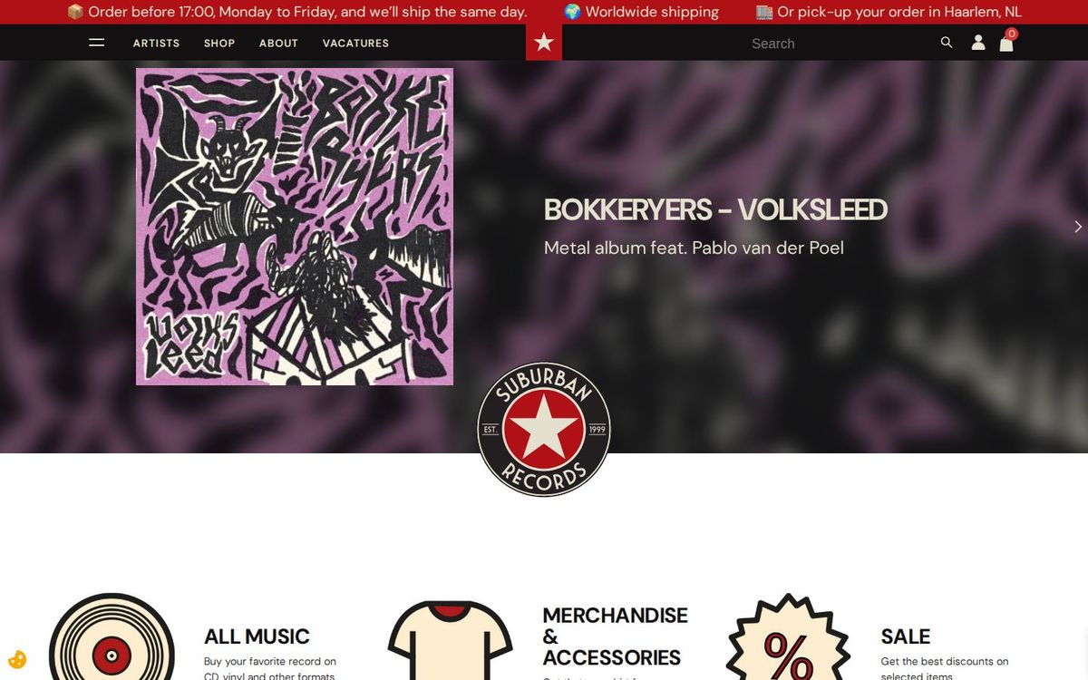 Screenshot van suburban.nl