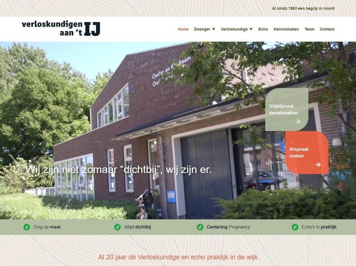 Screenshot van verloskundigenaantij.nl